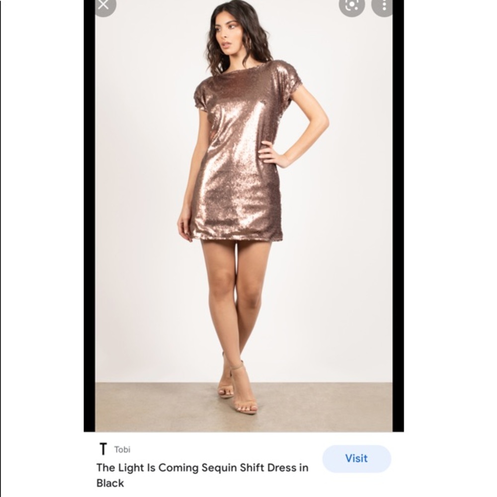 Tobi The Light is Coming Sequin Shift Dress